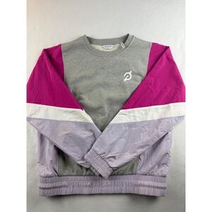 Peloton Colorblock‎ Pullover Sweatshirt Purple Pink Gray Women's